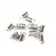 10x hellsilber Spiralendkappe 9x6mm platinfarbene Endkappe - Schmuckzubehör - Leisure-Beads DIY