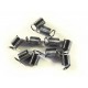 10x Spiralendkappe 9x4mm antiksilberfarben - Schmuckzubehör