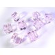 8x Rosa Kristallglas Würfel Perlen mit geschliffener Kante 10x10mm - Glasschmuck Schmuckzubehör