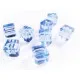 8x wasserblaue Kristallglas Würfel Perlen mit geschliffener Kante 10x10mm - Glasschmuck Schmuckzubehör - Leisure-Beads DIY