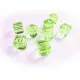 8x hellgrüne Kristallglas Würfel Perlen mit geschliffener Kante 10x10mm - Glasschmuck Schmuckzubehör - Leisure-Beads DIY