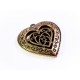 Bronzefarbener Herz Anhänger 28x26x3mm Schmuckanhänger - bronzefarbenes Schmuckzubehör