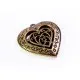 Bronzefarbener Herz Anhänger 28x26x3mm Schmuckanhänger - bronzefarbenes Schmuckzubehör - Leisure-Beads DIY