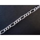 50cm hellsilberfarbene Kette 9x4x1mm und 5x4x1mm silber Gliederkette - Schmuckzubehör