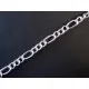 50cm hellsilberfarbene Kette 9x4x1mm und 5x4x1mm silber Gliederkette - Schmuckzubehör - Leisure-Beads DIY