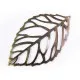 1x großer bronze Blatt Anhänger ca. 54x32mm bronze Schmuckanhänger - bronze Schmuckzubehör - Leisure-Beads DIY