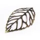 Großer bronze Blatt Anhänger ca. 54x32mm bronze Schmuckanhänger - bronze Schmuckzubehör - Leisure-Beads DIY