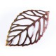1x kupferfarbener Blatt Anhänger 54x32mm Schmuckanhänger - Schmuckzubehör