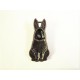 Rückseite des bronze Hase Osterhase Anhängers Größe ca. 26x13x4mm bronzefarbener Schmuckanhänger - bronze Schmuckzubehör