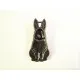 Rückseite des bronze Hase Osterhase Anhängers Größe ca. 26x13x4mm bronzefarbener Schmuckanhänger - bronze Schmuckzubehör - Leisure-Beads DIY