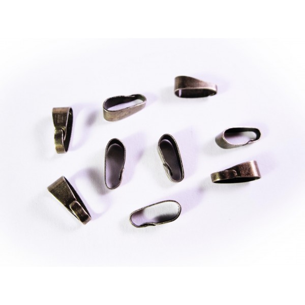 10x bronzefarben Collierschlaufe 11x4mm Anhängerhaken - Schmuckzubehör - Leisure-Beads DIY