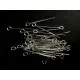 30 Kettelstifte 30mm silberfarben Schmuckdraht mit Öse - Schmuckzubehör - Leisure-Beads DIY