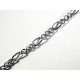 50cm silberfarbene Kette 6x3mm und silber Gliederkette - Schmuckzubehör