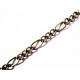 Bronzefarbene Kette 7x3.5mm und 4x3.2mm Gliederkette - Schmuckzubehör