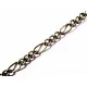 Bronzefarbene Kette 7x3.5mm und 4x3.2mm Gliederkette - Schmuckzubehör - Leisure-Beads DIY