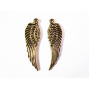 Goldfarbener Engelsflügel 30x10mm Schmuckanhänger - Schmuckzubehör