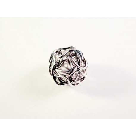 Leisure-Beads - 1x Draht Metallperle 12mm silberfarben Spacer - Schmuckzubehör Metallperle